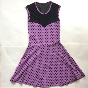 Polka dot pinup skater dress rockabilly sheer